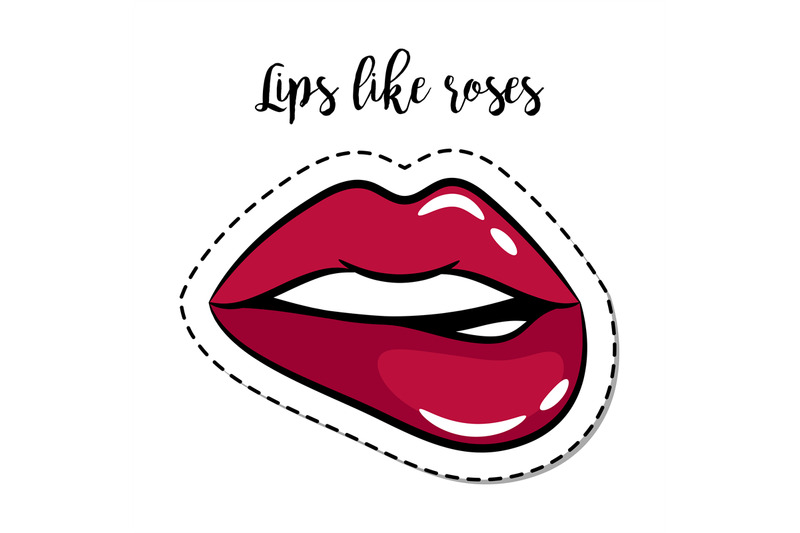 fashion-patch-element-lips-like-roses