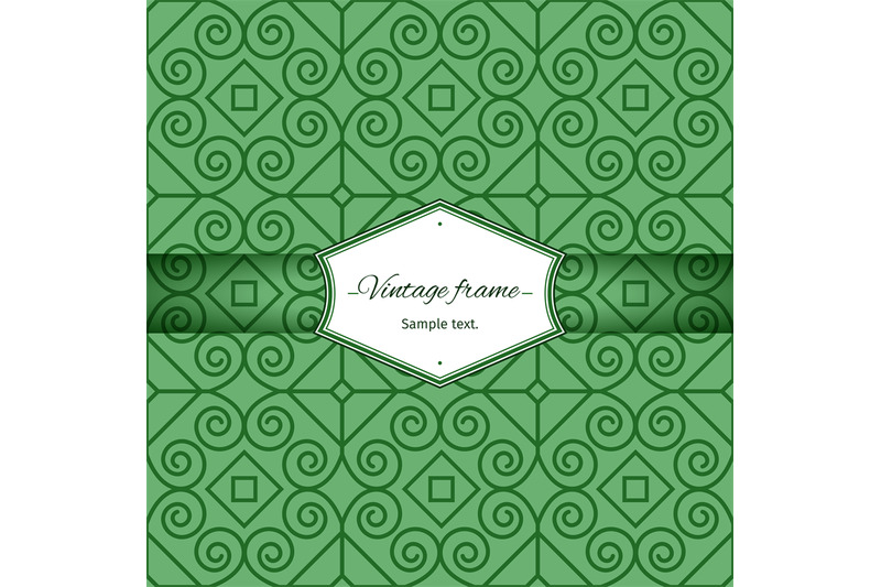 green-seamless-patterns-with-vintage-frame