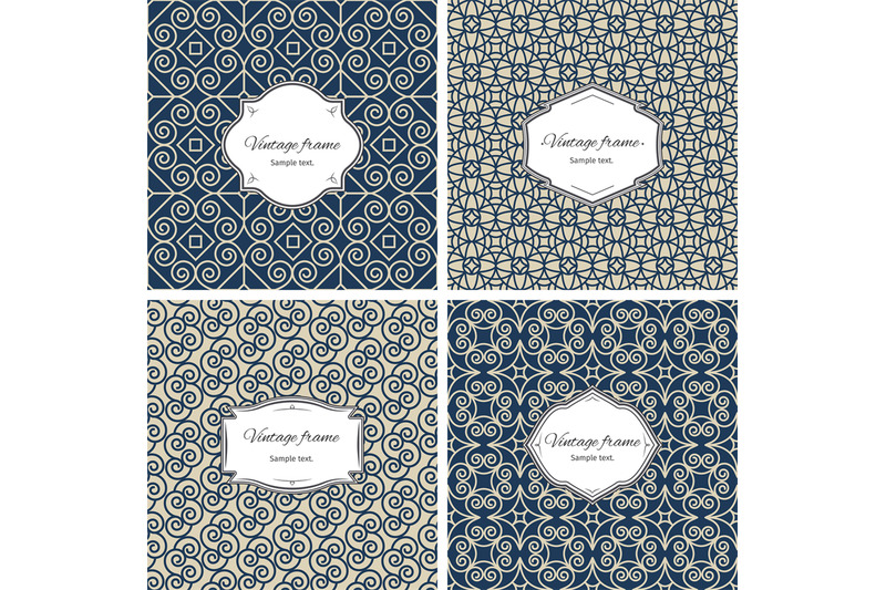 vintage-seamless-patterns-with-frame-set