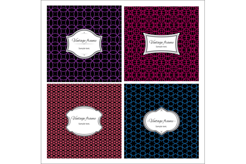 seamless-geometric-vintage-patterns-with-frame