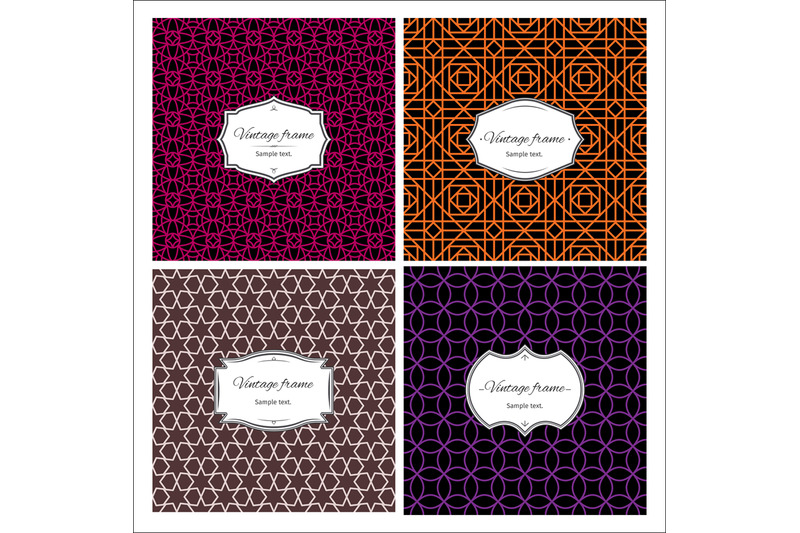 seamless-multicolor-geometric-patterns-with-frames