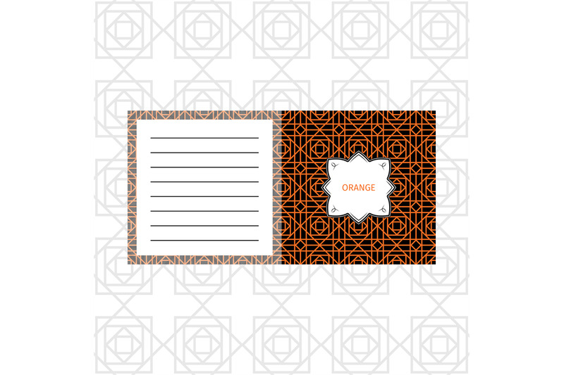 notepad-design-with-orange-geometric-pattern