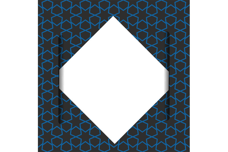 blank-paper-on-blue-geometric-pattern