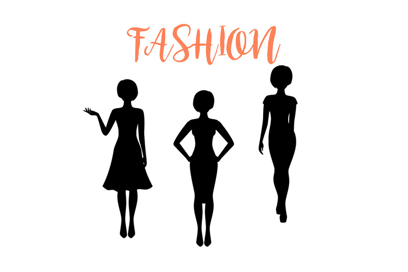 fashion-woman-silhouette-with-different-hairstyle