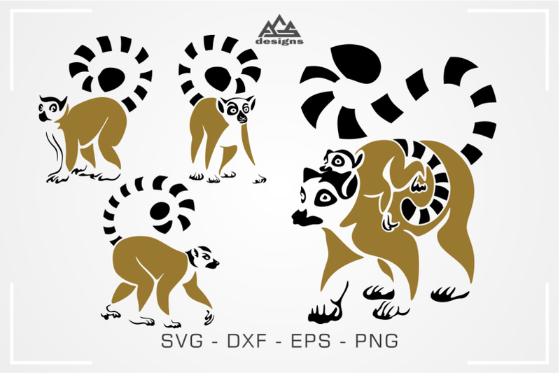 lemur-madagascar-animal-svg-design