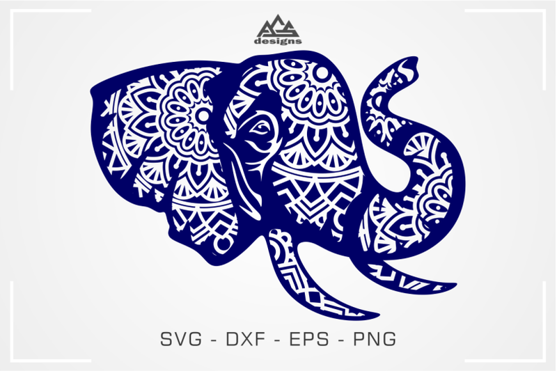 Download Elephant Head Mandala Svg Design By AgsDesign ...