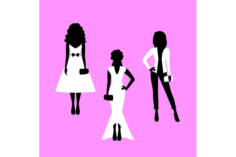 woman-model-silhouettes-set