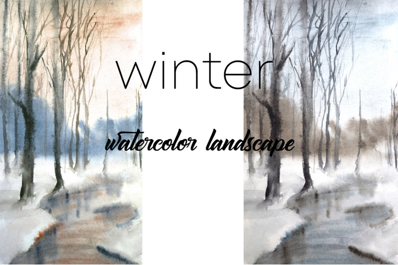 winter-watercolor-landscape