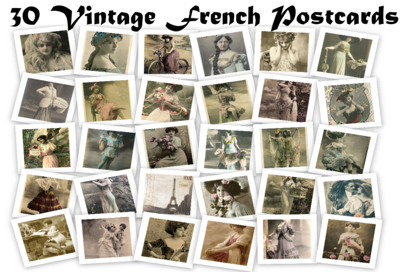30-vintage-french-postcard-art-images-commercial-use
