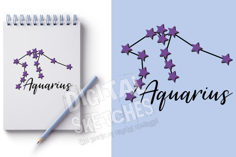 aquarius-vector-graphic-cut-file-clipart-zodiac-signs-stars