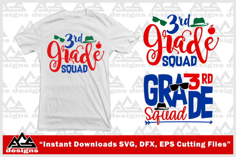 third-grade-squad-svg-design