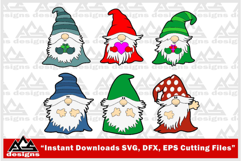 gnome-christmas-valentine-svg-design