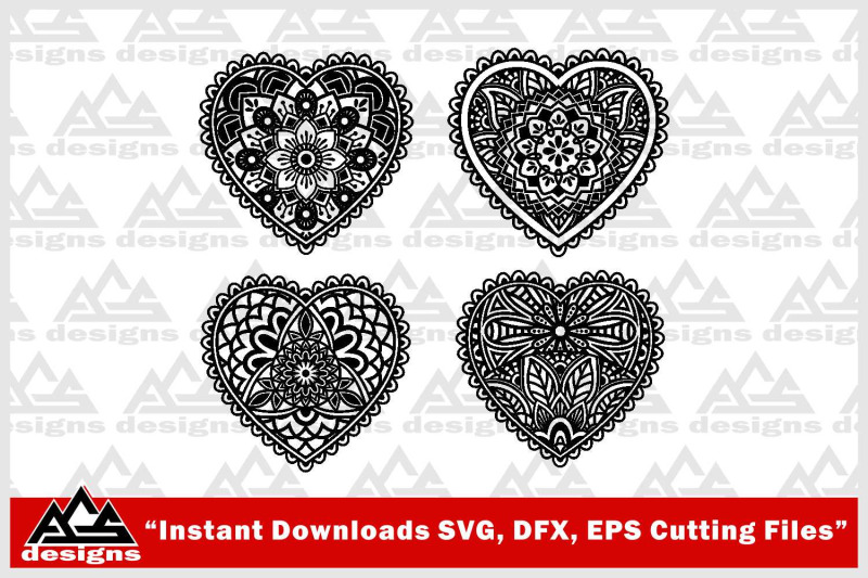 Love Heart Mandala Svg Design By AgsDesign | TheHungryJPEG.com