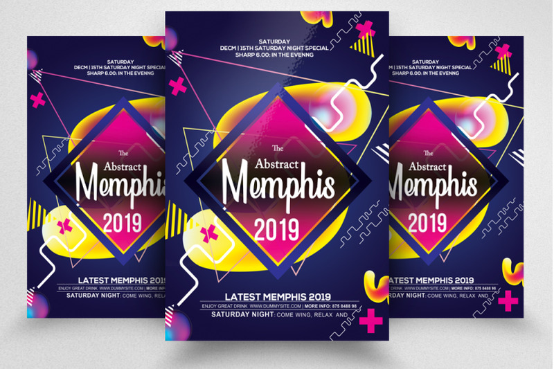 memphis-electro-party-flyer-template