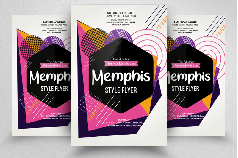 electro-party-memphis-style-poster-flyer