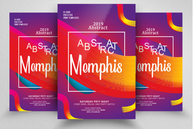 abstract-memphis-style-flyer-template