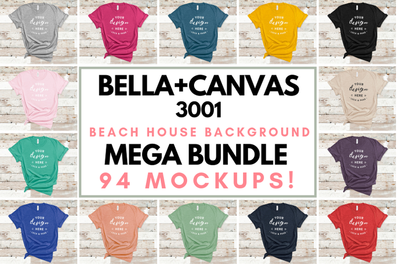 Download The Ultimate TShirt Mockup Mega Bundle, Bella Canvas Next Level Gildan By Lock and Page ...