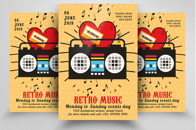 retro-vintage-music-night-flyer