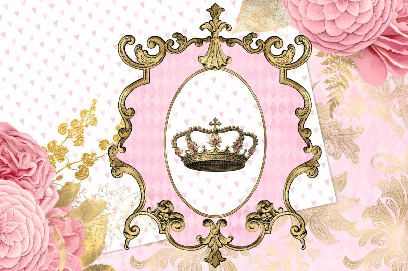 pink-and-gold-alice-digital-scrapbook-kit