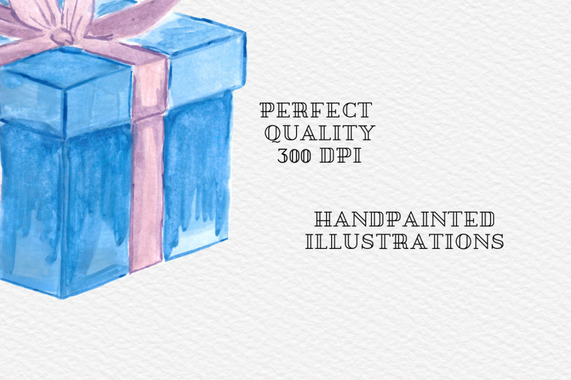 christmas-gifts-illustrations-watercolor-gift-boxes-presents