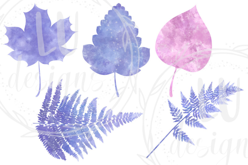 watercolor-foliage-clipart-tropical-greenery-leaves