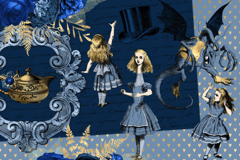 navy-and-gold-alice-in-wonderland-graphics