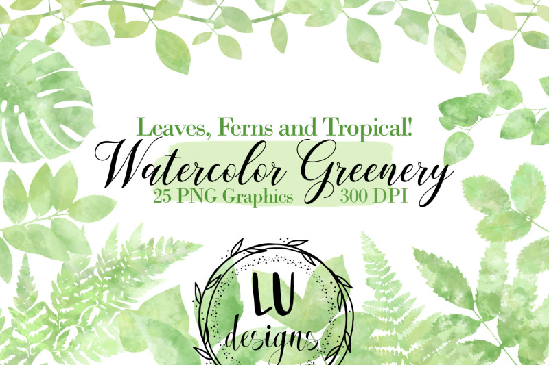 watercolor-greenery-botanical-clipart-foliage-leaves