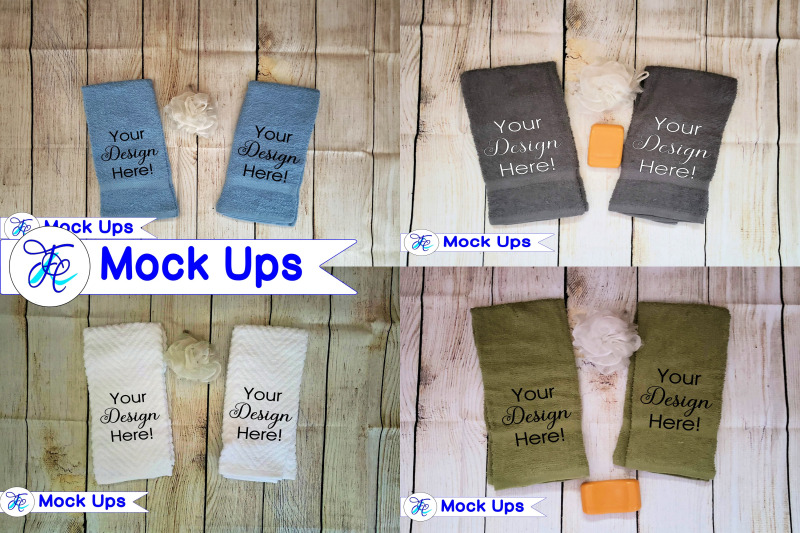 Free Bathroom Towels Mock Ups (PSD Mockups)