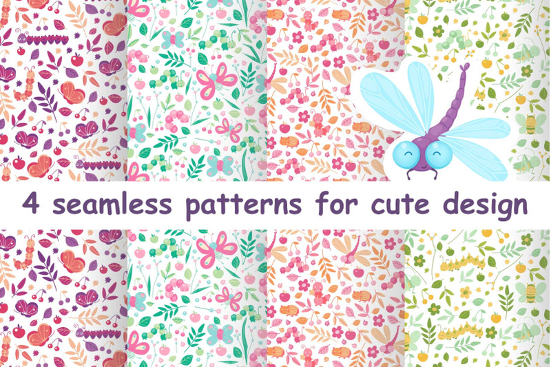 floral-animal-cute-seamless-patterns-for-baby