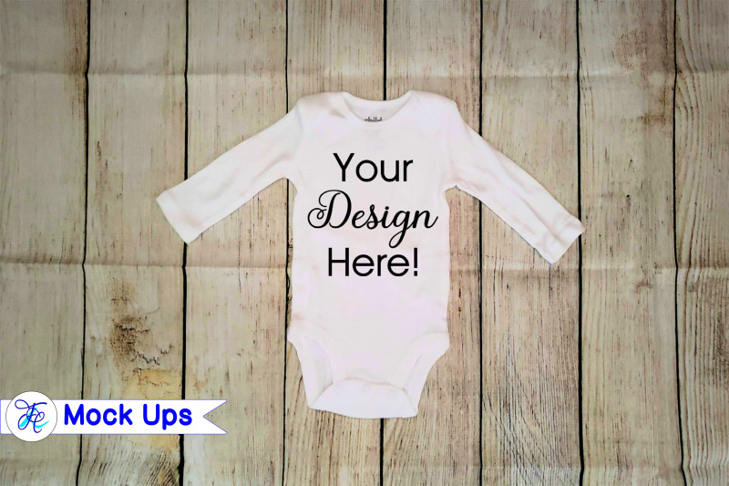 Free Baby Long Sleeve Onesie Mock Ups (PSD Mockups)