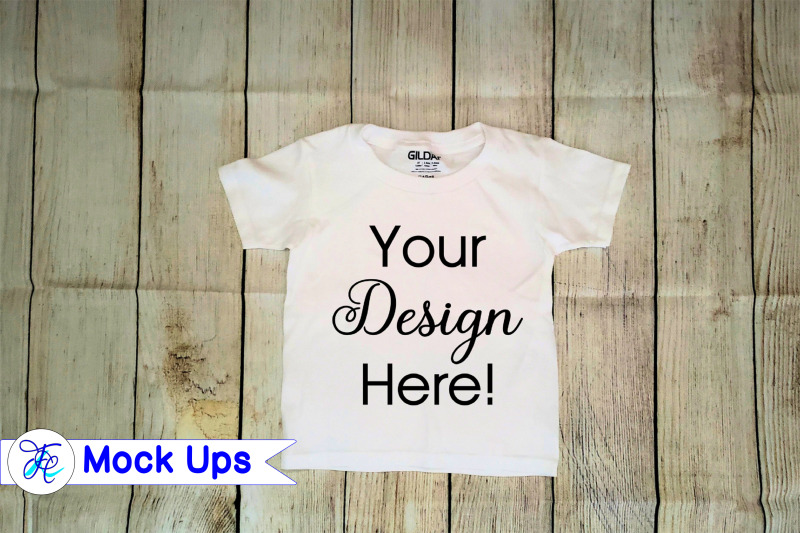 Free White Toddler Shirt Mock Up (PSD Mockups)