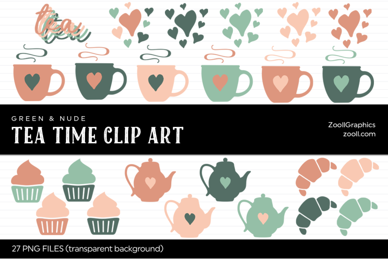 tea-time-green-amp-nude-clip-art