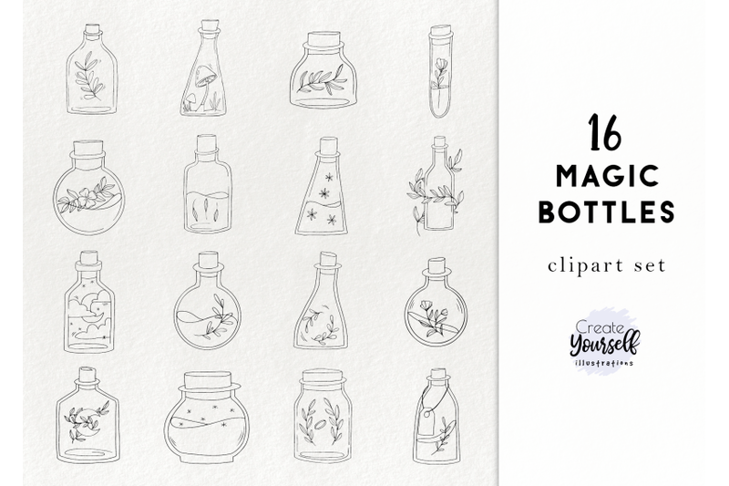 magical-bottles-handdrawn-witchcraft-potions-halloween-graphics