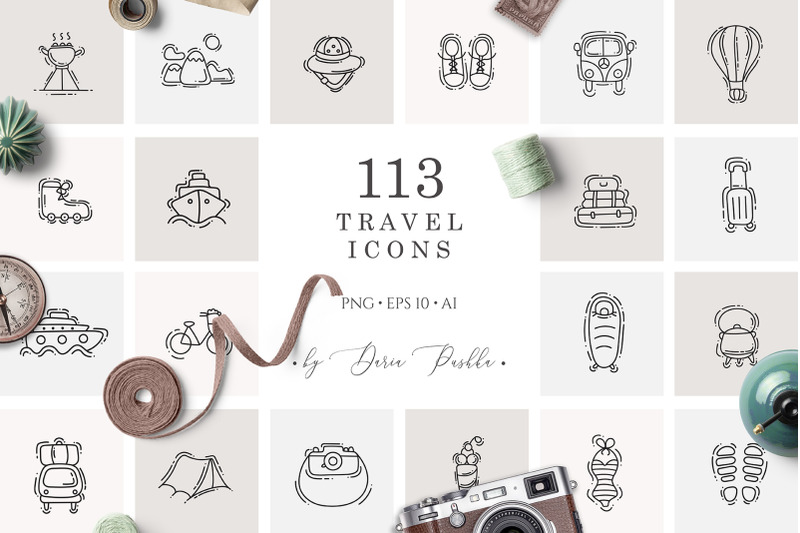 travel-icons-collection