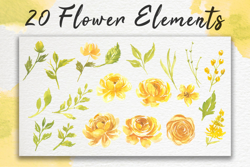 yellow-flower-watercolor-clipart