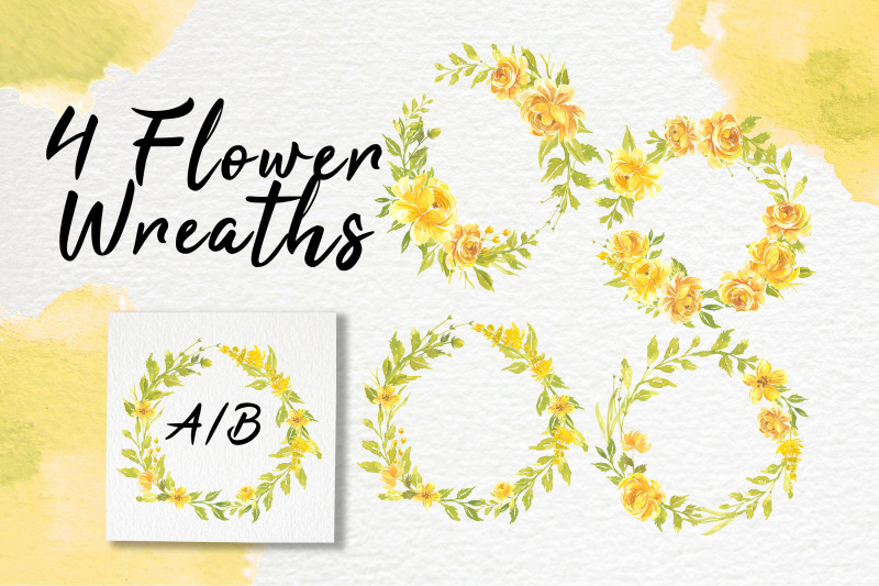 yellow-flower-watercolor-clipart