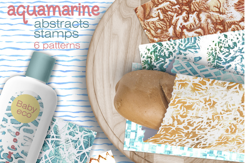 aquamarine-abstract-stamp-patterns