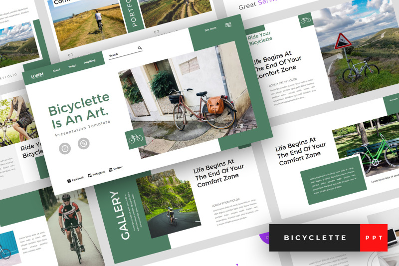 bicyclette-bicycle-powerpoint-template