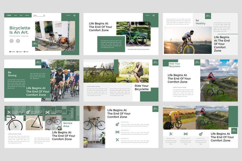 bicyclette-bicycle-google-slides-template