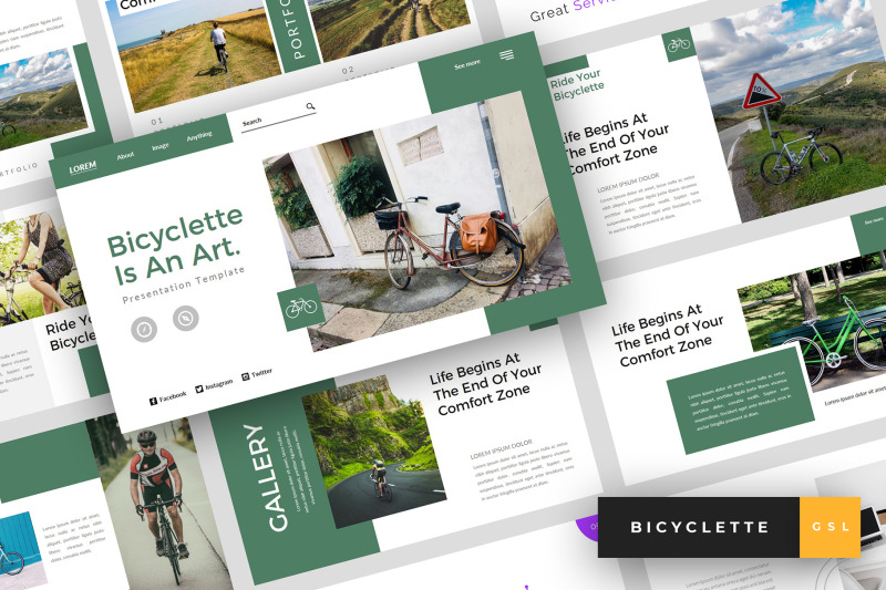 bicyclette-bicycle-google-slides-template