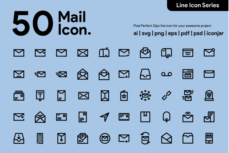 50-mail-line-icons