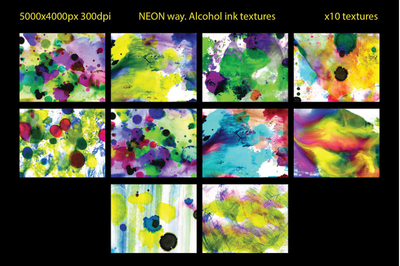 neon-way-alcohol-ink-textures
