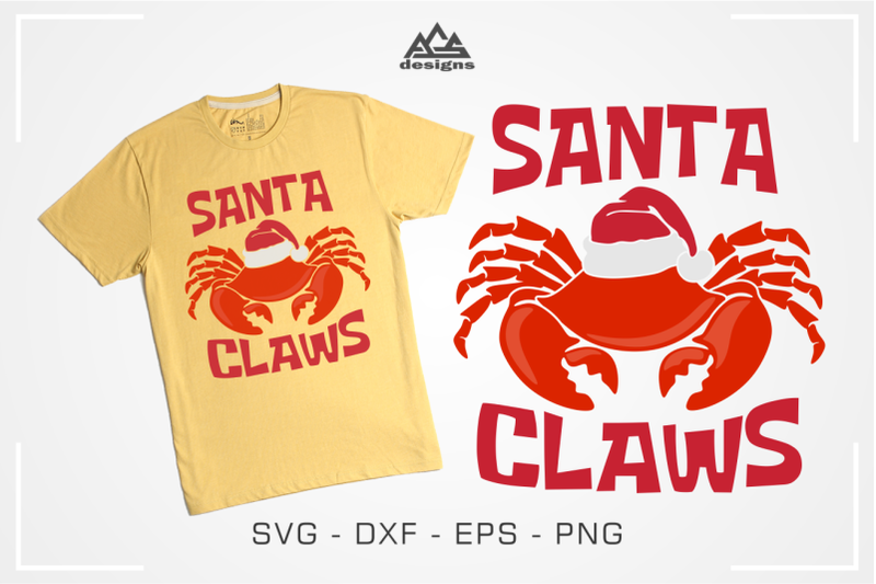 santa-claws-christmas-crab-svg-cuttable-design