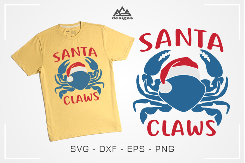 santa-claws-christmas-crab-svg-cuttable-design