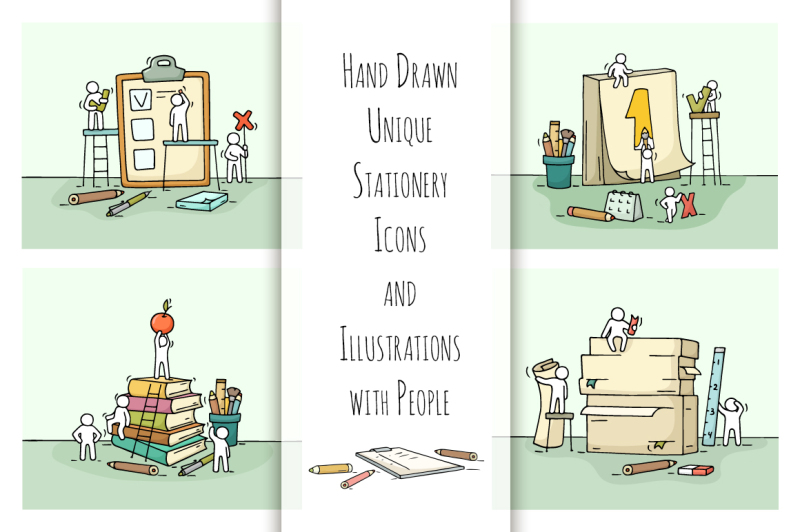 cartoon-stationery-icons-with-people