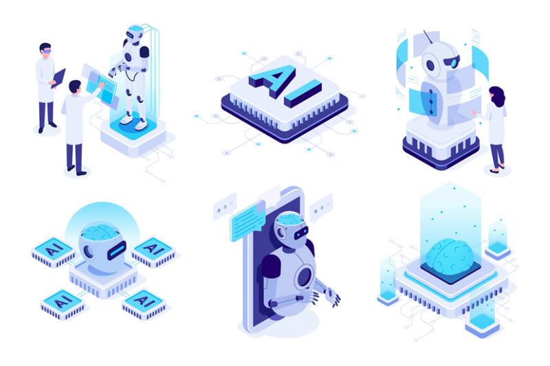 isometric-artificial-intelligence-digital-brain-neural-network-ai-se