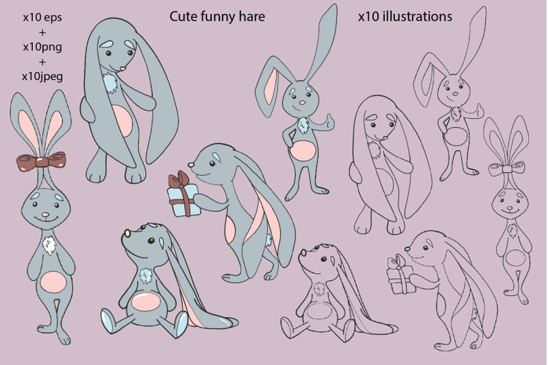 cute-funny-hare-ans-mouse