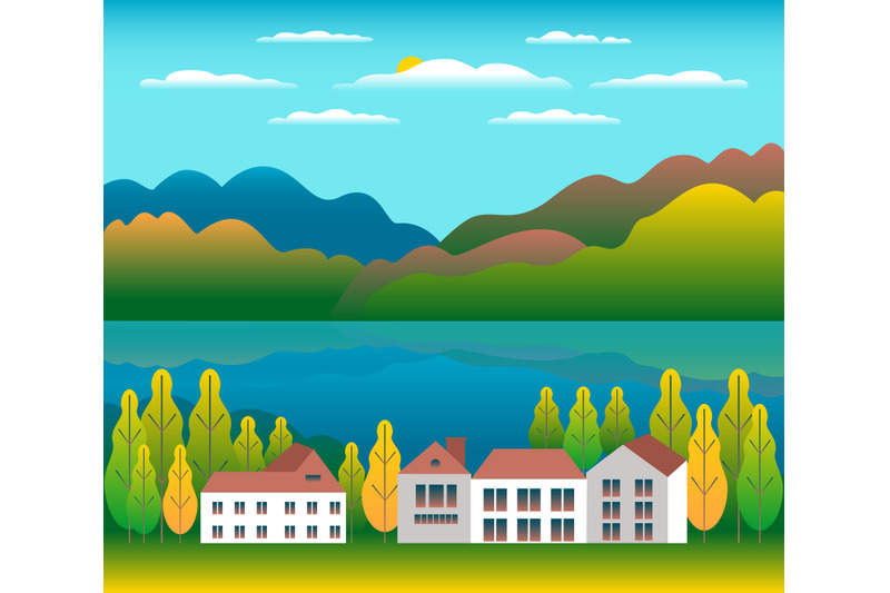 countryside-landscape-flat-vector-illustration