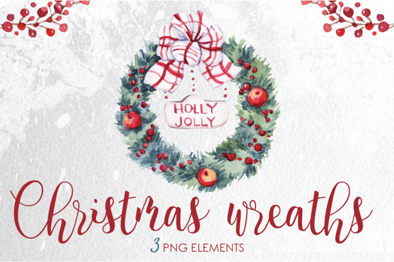 watercolor-christmas-wreaths