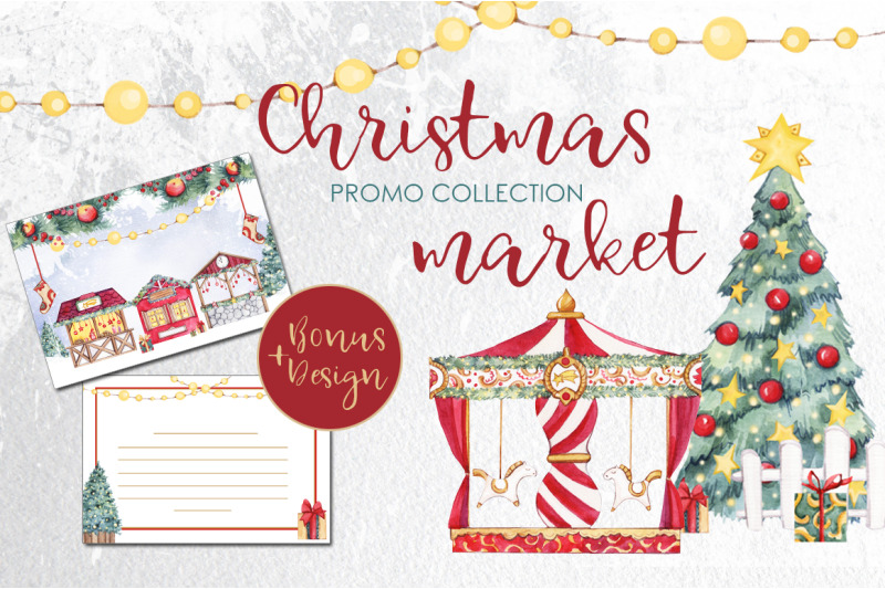 christmas-market-watercolor-mini-set-1